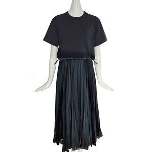 Sacai Black Pleated Dress NWOT